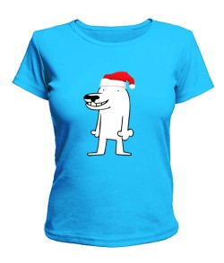 Женская футболка Новогодний пес