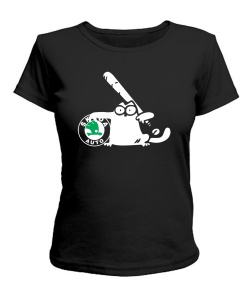 Женская футболка Simon's Cat SKODA