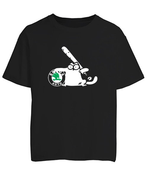 Футболка оверсайз Simon's Cat SKODA