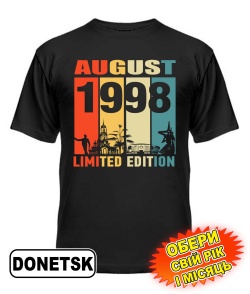 Чоловіча Футболка (чорна) DONETSK LIMITED EDITION [обери свій місяць і рік]