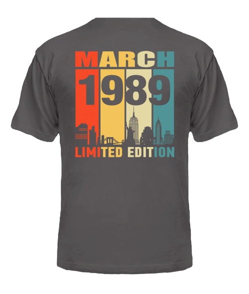 Чоловіча Футболка (Сірий графіт L) LIMITED EDITION [MARCH 1989]