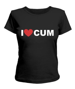 Женская футболка I Love cum