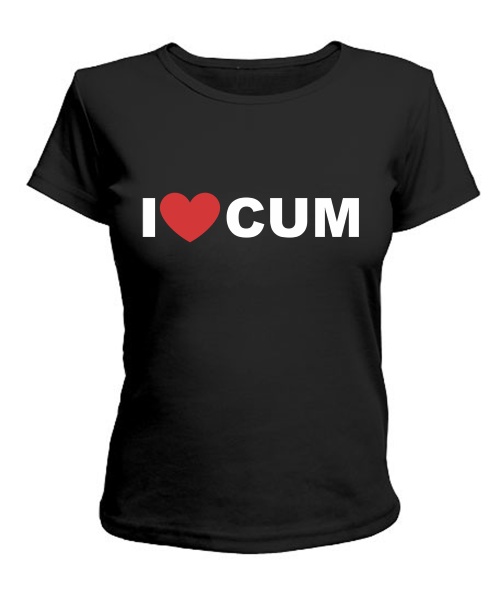 Женская футболка I Love cum