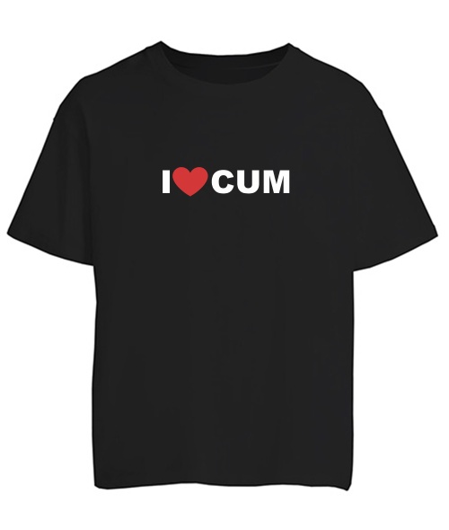 Футболка оверсайз I Love cum