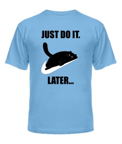 Чоловіча футболка (Блакитний XL) JUST DO IT