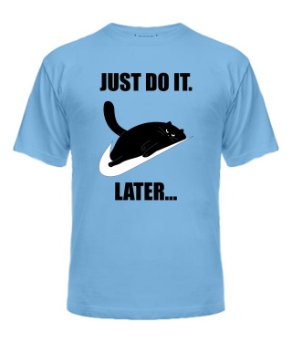 Чоловіча футболка (Блакитний XL) JUST DO IT