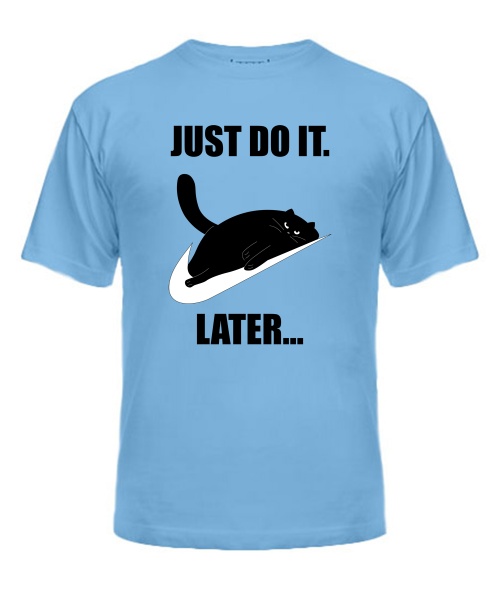 Чоловіча футболка (Блакитний XL) JUST DO IT
