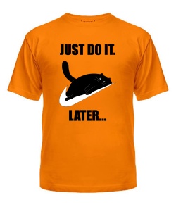 Чоловіча футболка (Помаранчевий M) JUST DO IT