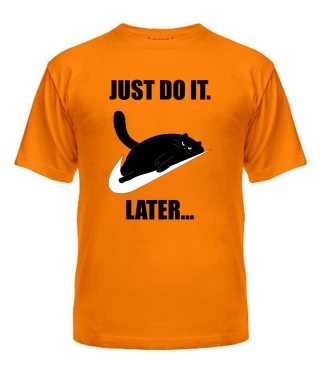 Чоловіча футболка (Помаранчевий M) JUST DO IT