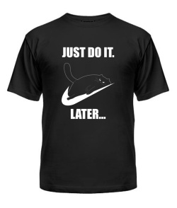 Чоловіча футболка (Чорний L) JUST DO IT