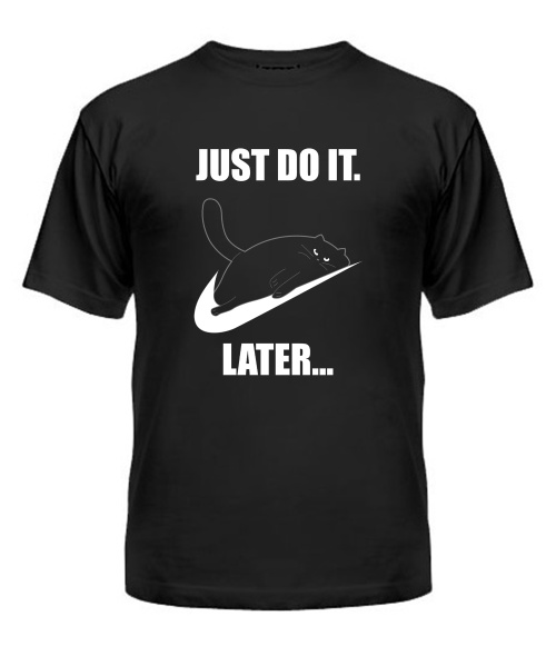 Чоловіча футболка (Чорний L) JUST DO IT