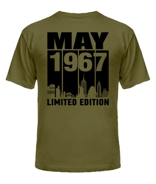 Мужская Футболка (army black L ) LIMITED EDITION BLACK [MAY 1967]