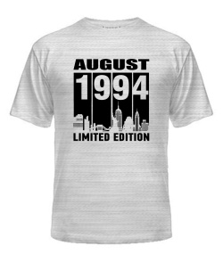 Чоловіча Футболка (сірий меланж) LIMITED EDITION [обери свій місяць і рік]