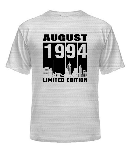 Чоловіча Футболка (сірий меланж) LIMITED EDITION [обери свій місяць і рік]