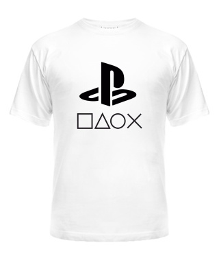 Чоловіча футболка (Біла М) Playstation