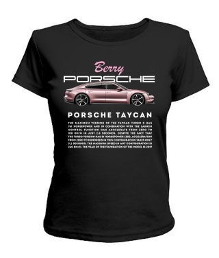 Жіноча футболка (Чорний XS) PORSCHE Taycan