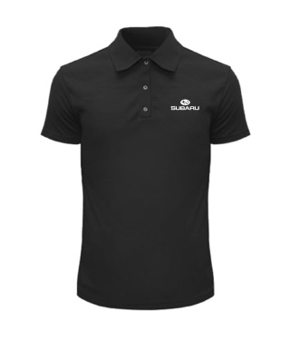 Мужское поло премиум "Бархат" (Черный L) SUBARU (А6)