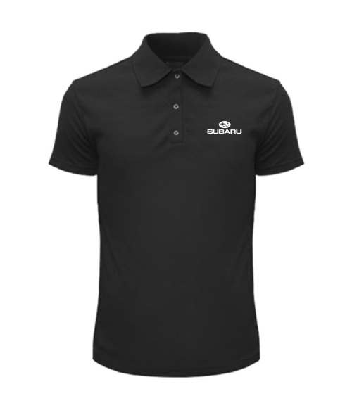 Мужское поло премиум "Бархат" (Черный L) SUBARU (А6)