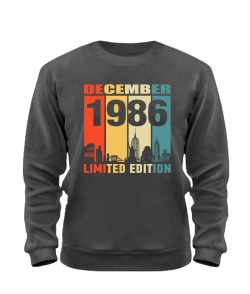 Свитшот премиум (серый графит XXL) LIMITED EDITION [DECEMBER1986]