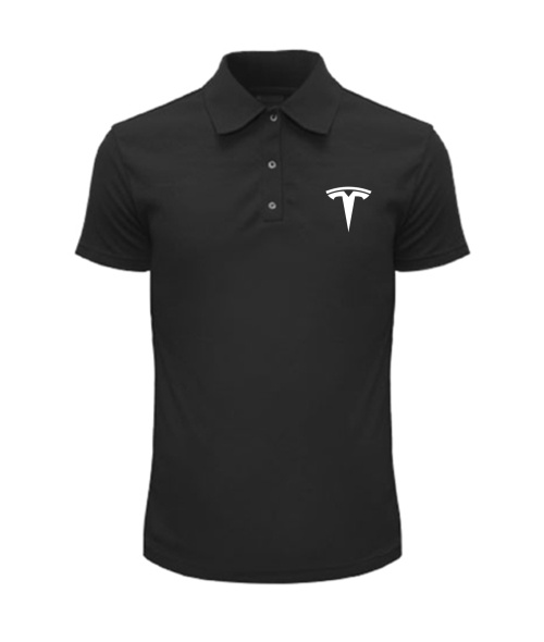Чоловіче поло преміум "Оксамит" (Чорний M) TESLA (А6)
