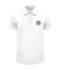 Мужское поло премиум "Бархат" (Белый XXL) VOLKSWAGEN (А6)