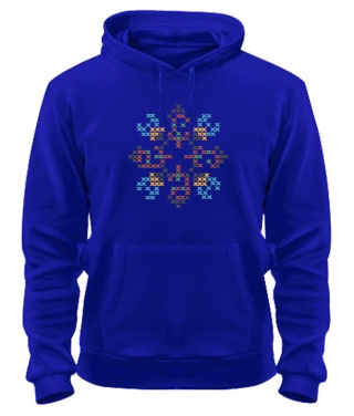 Толстовка-худі (Синій L) Вишиванка Україна