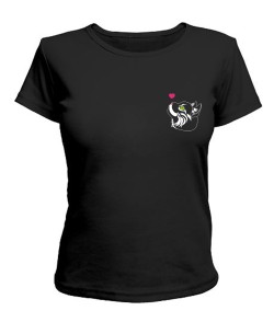 Женская футболка Влюбленный котик (для неё)
