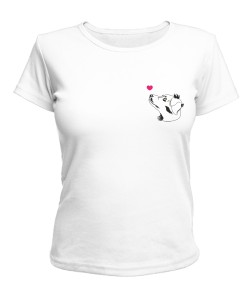 Женская футболка Влюблённый пёсик (для неё)