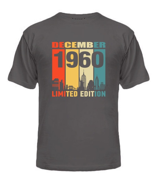 Мужская Футболка (серая L) LIMITED EDITION [DECEMBER 1960]