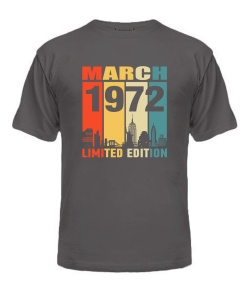 Мужская Футболка (серая XXL) LIMITED EDITION [MARCH 1972]