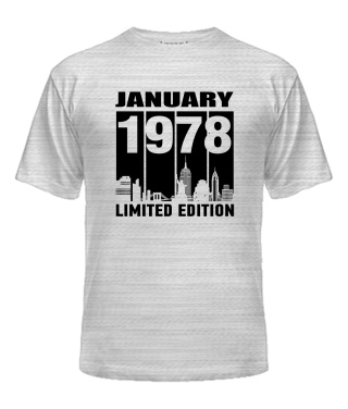 Чоловіча Футболка (Сірий меланж M) LIMITED EDITION [JANUARY 1978]