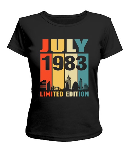 Жіноча Футболка (чорна M) LIMITED EDITION [JULY 1983]