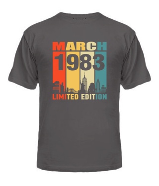 Чоловіча Футболка (сіра M) LIMITED EDITION [MARCH 1983]