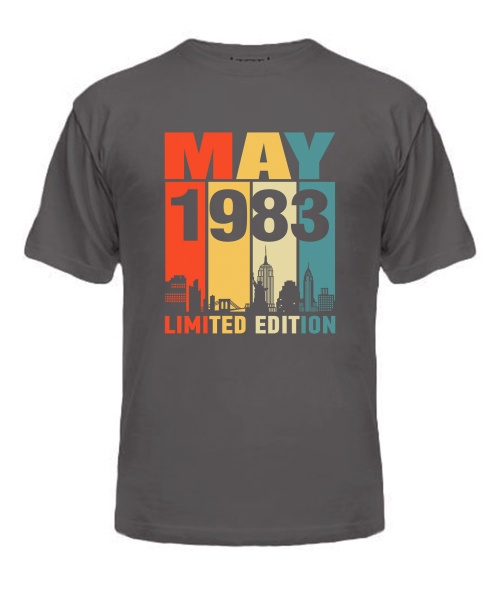 Чоловіча Футболка (сіра XXL) LIMITED EDITION [MAY 1983]