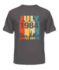 Чоловіча Футболка (сіра XL) LIMITED EDITION [JULY 1984]
