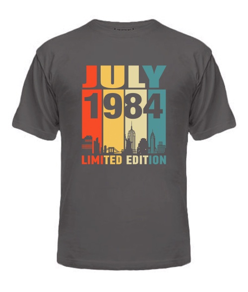 Чоловіча Футболка (сіра XL) LIMITED EDITION [JULY 1984]