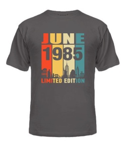 Чоловіча Футболка (Сірий графіт XXL) LIMITED EDITION [JUNE 1985]