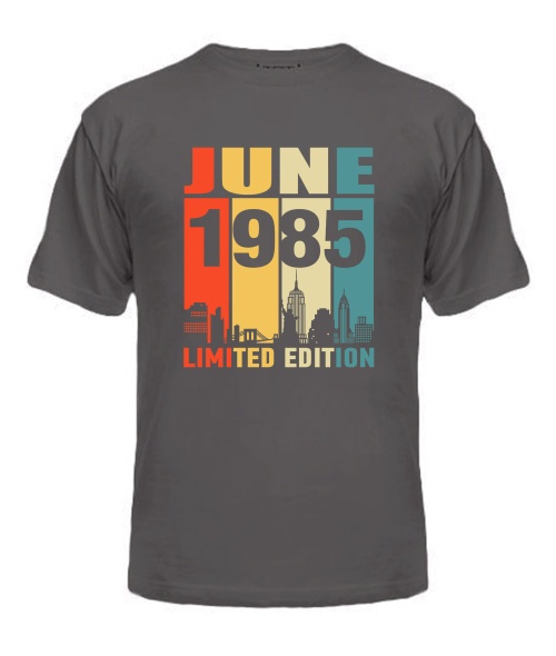 Чоловіча Футболка (Сірий графіт XXL) LIMITED EDITION [JUNE 1985]