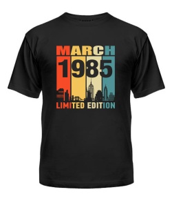 Чоловіча Футболка (чорна M) LIMITED EDITION [MARCH 1985]