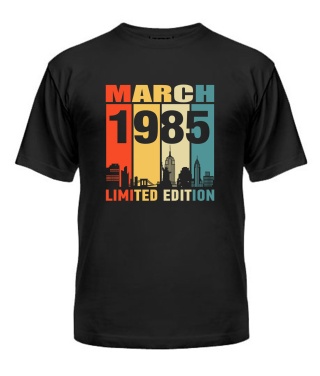 Мужская Футболка (черная M) LIMITED EDITION [MARCH 1985]