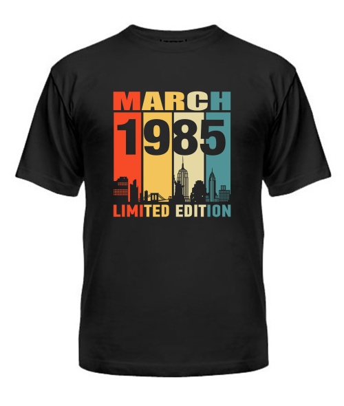 Чоловіча Футболка (чорна M) LIMITED EDITION [MARCH 1985]