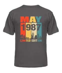 Чоловіча Футболка (сіра XL) LIMITED EDITION [MAY 1987]