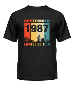 Чоловіча Футболка (чорна XL) LIMITED EDITION [SEPTEMBER 1987]