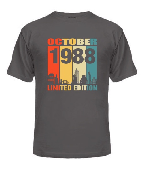 Чоловіча Футболка (сіра L) LIMITED EDITION [OCTOBER 1988]