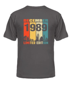 Чоловіча Футболка (сіра L) LIMITED EDITION [DECEMBER 1989]