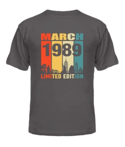 Чоловіча Футболка (сіра M) LIMITED EDITION [MARCH 1989]