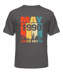 Чоловіча Футболка (сіра M) LIMITED EDITION [MAY 1990]