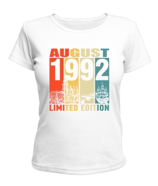 Жіноча Футболка (біла XL) MYKOLAYIV LIMITED EDITION [AUGUST 1992]