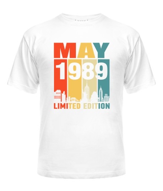 Чоловіча Футболка (біла XL) LIMITED EDITION [MAY 1989]