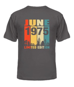 Чоловіча Футболка (Сірий графіт XXL) LIMITED EDITION [JUNE 1975]